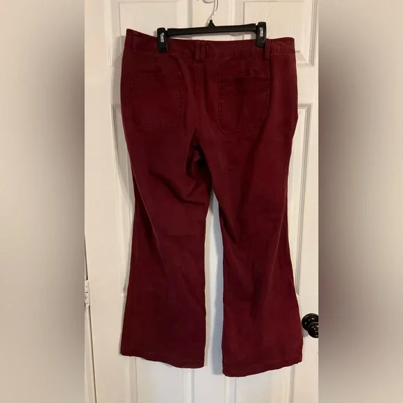 Vintage Old Navy Women’s Size 16 Red Pants Low Rise Wide Leg - Picture 2 of 15